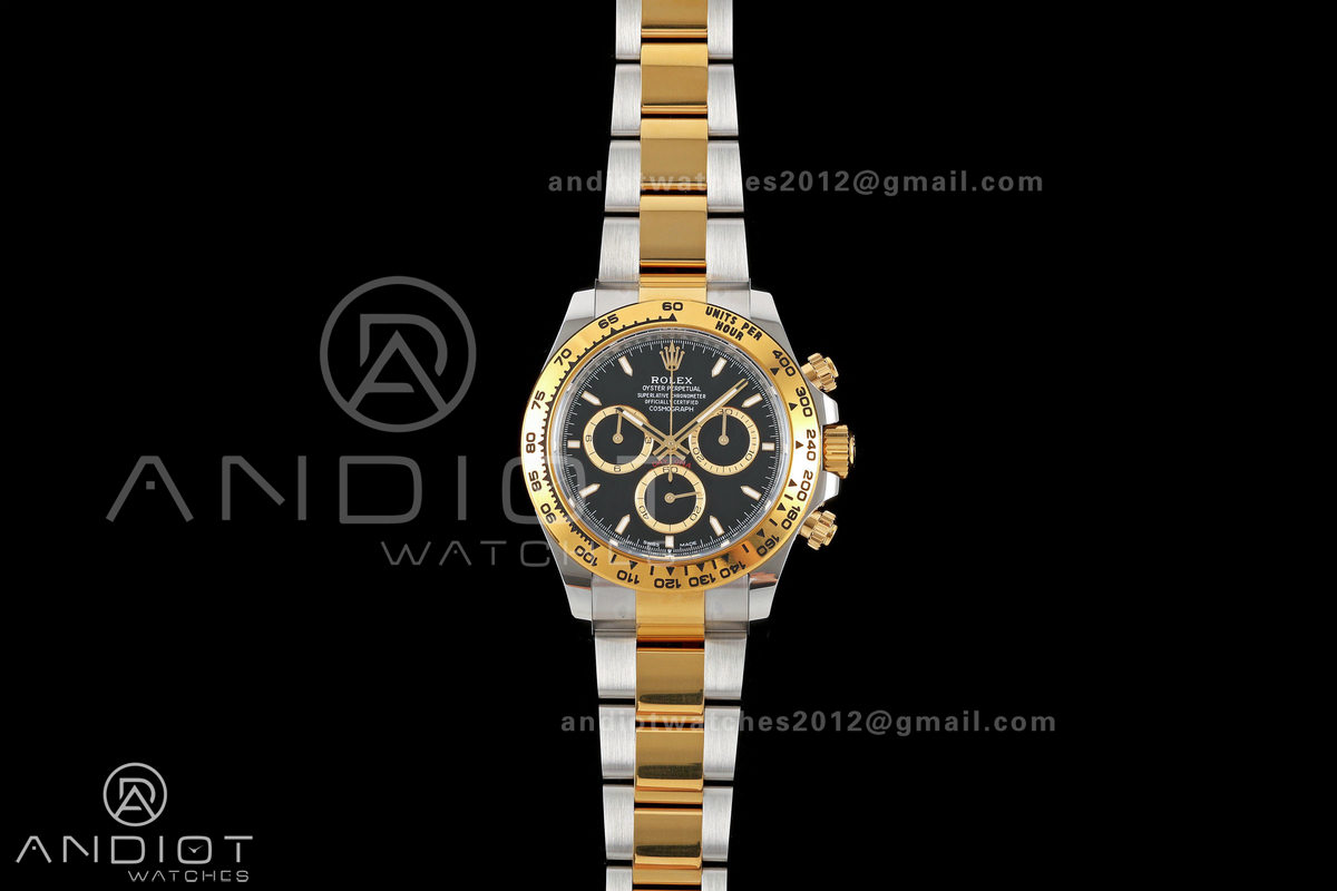 Daytona 126503 RWF 1:1 Best Edition Black Dial on SS/YG Bracelet JH4131 Free Sprung